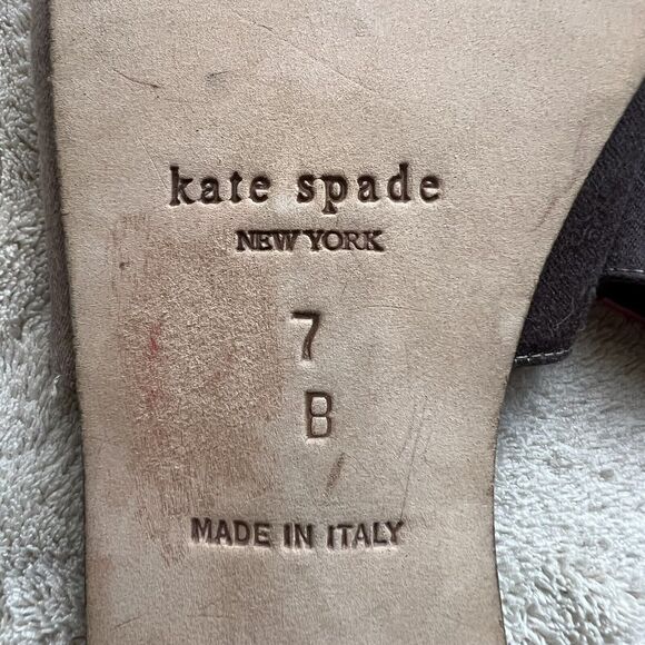 Kate Spade Pink Red White Brown Striped Fabric Slide Flat Sandals Women’s 7 B - Picture 13 of 16